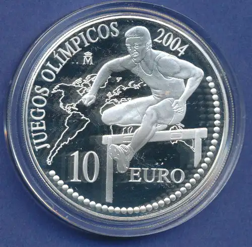 Spanien, Silbermünze 10 Euro, Olympische Spiele Athen 2004, PP