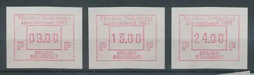 Belgien FRAMA Sonder-ATM Flanders Technology 1987, Satz 9-13-24 BFr. **