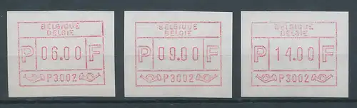 Belgien FRAMA ATM P3002 Tastensatz 6-9-14 BFr. **