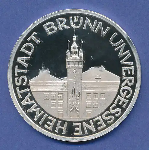 Silber-Medaille Patenstädte Brünn / Schwäbisch Gmünd 26,70g Ag925