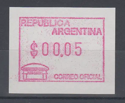 Argentinien, Frama-ATM Alter Briefkasten, Wert $ 00,05, Mi.-Nr. 3 **