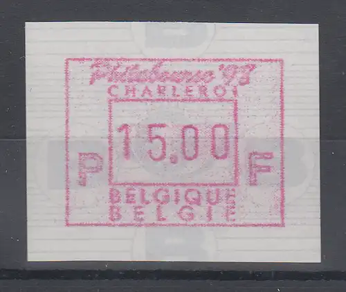Belgien FRAMA-ATM Sonderausgabe PHILABOURSE `98 ** 