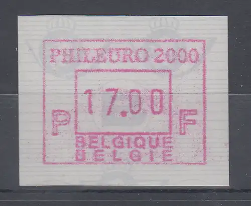 Belgien FRAMA-ATM Sonderausgabe PHILEURO 2000 ** 