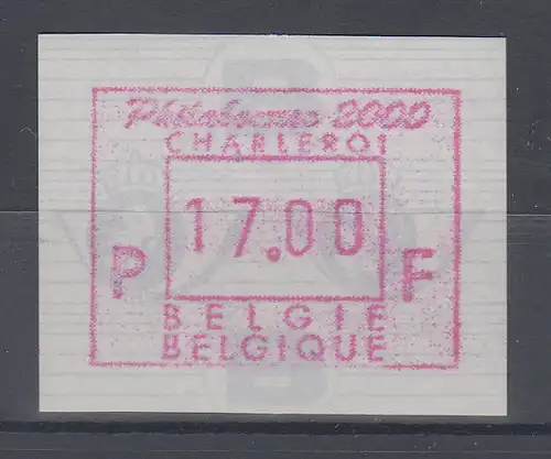 Belgien FRAMA-ATM Sonderausgabe PHILABOURSE 2000 ** 