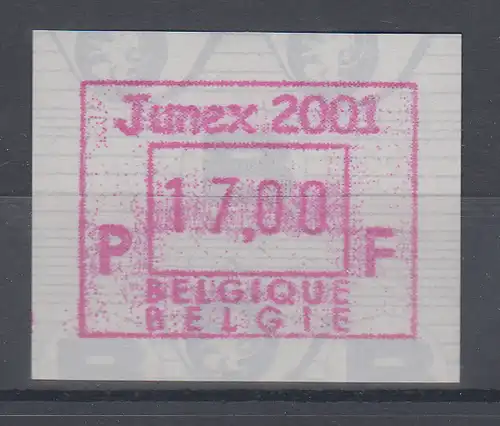 Belgien FRAMA-ATM Sonderausgabe Junex 2001 ** 