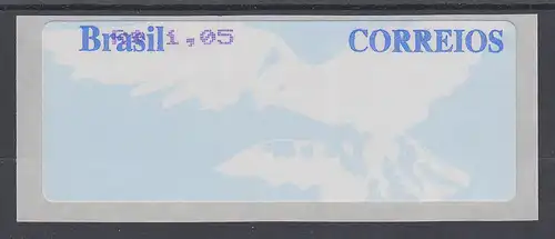 Brasilien Procomp-ATM Taube mit Wert oben, 2003 Mi.-Nr. 9, Wertstufe R$ 1,05 **