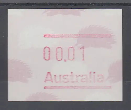 Australien Frama-ATM 4. Ausgabe 1987, Ameisenigel, Ausgabe ohne Postcode **