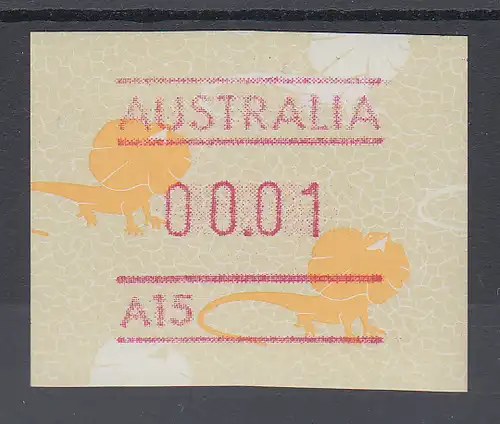 Australien Frama-ATM Kragenechse, mit Automatennummer A15 **