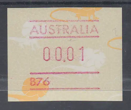 Australien Frama-ATM Kragenechse, mit Automatennummer B76 **