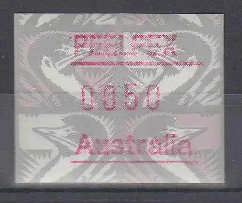 Australien Frama-ATM Emu grau Sonderausgabe PEELPEX **