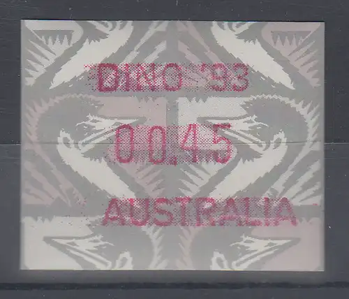 Australien Frama-ATM Emu grau Sonderausgabe DINO `93 **