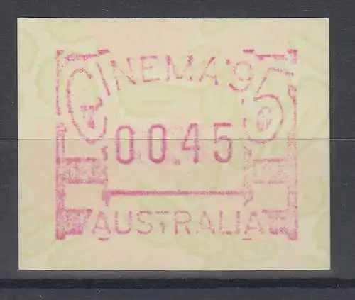 Australien Frama-ATM Waratah-Blume Sonderausgabe CINEMA `95 **