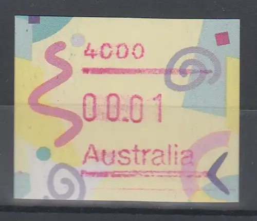 Australien Frama-ATM "Festive Frama"  mit Postcode 4000 **