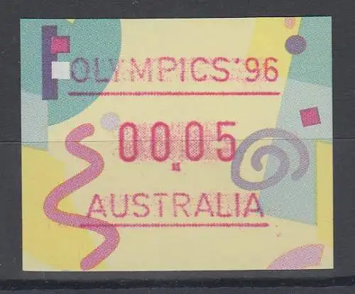 Australien Frama-ATM "Festive Frama"  Sonderausgabe OLYMPICS `96  **