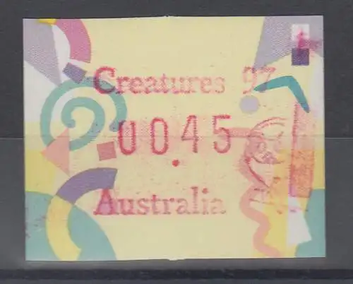 Australien Frama-ATM "Festive Frama"  Sonderausgabe Creatures 97  **