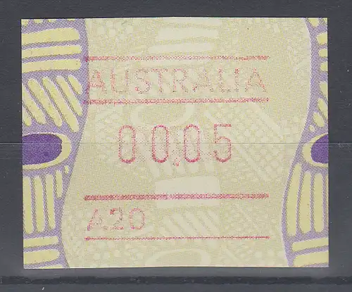 Australien Frama-ATM Aboriginal-Art mit Automatennummer A20 **