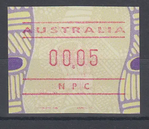 Australien Frama-ATM Aboriginal-Art mit Automatennummer NPC **