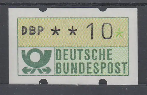 Deutschland ATM Posthorn, DBP fett, Wert **10 , Mi.-Nr. 1.2hu ** 