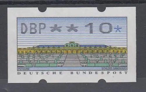 Deutschland ATM Sanssouci, Druck Mettler-Toledo, Wert **10  Mi.-Nr. 2.2.2 **