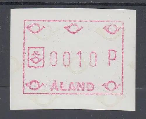 Finnland Aaland 1984 FRAMA-ATM Posthörner,  Mi.-Nr. 1 **