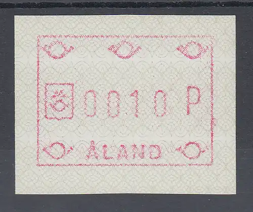 Finnland Aaland 1989 FRAMA-ATM Ornamente, Papier phosphoresz.  Mi.-Nr. 3 y  **