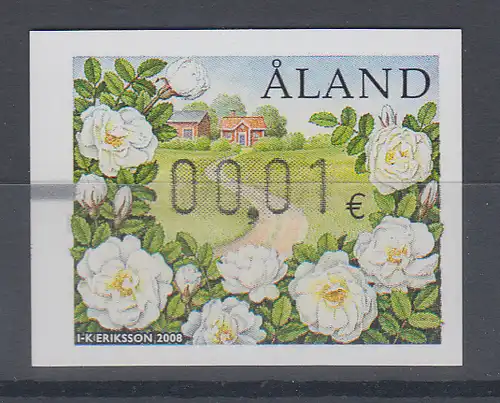 Finnland Aaland 2008 FRAMA-ATM Gartenpflanzen: Bibernellrose , Mi.-Nr. 19 **