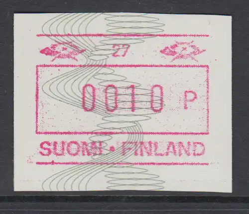 Finnland 1993 FRAMA-ATM Wellenlinien u. Spiralen grün mit Aut.-Nr. Mi.-Nr. 14.2