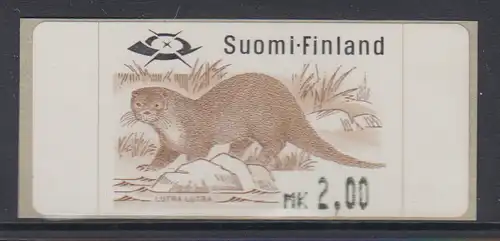 Finnland 1994, ATM Fischotter, Werteindruck schmal, Mi.-Nr. 24.1