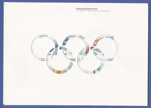 Bundesrepublik Olympia-Markenheft 2002 mit ZSD Mi.-Nr. 2237-2240  / MH 47 **