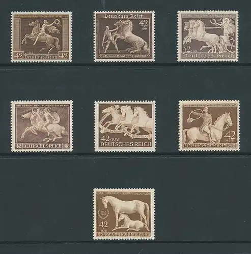 Dt. Reich, Pferderennen um das Braune Band, 7 Ausgaben einwandfrei **