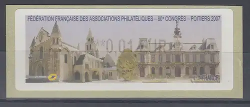 Frankreich IER LISA2-ATM Philatelie Kongress Poitiers ,  Wert 0,01 EUR **