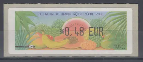 Frankreich LISA-ATM  Exotische Früchte 2006 , Wert 0,48 EUR **