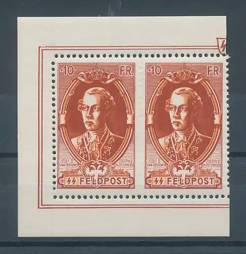 Dt. Besetzung 2.WK, Belgien Flämische Legion, Mi.-Nr. X Paar mittig ungezähnt !!
