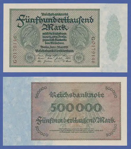 Banknote Deutsches Reich 500000 Mark in guter kassenfrischer Erhaltung ! 