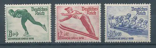 Deutsches Reich 1935, Mi.-Nr. 600-602, Winterspiele , Satz kpl. einwandfrei **