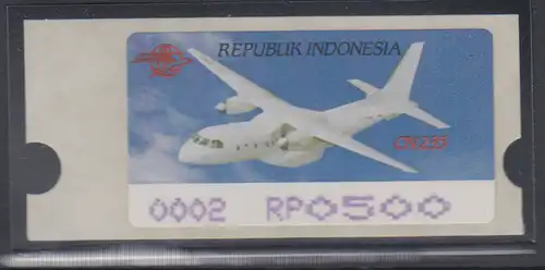 Indonesien ATM  Indonesia Air Show 1996, Flugzeug CN235, violett, Mi.-Nr. 3.2 f