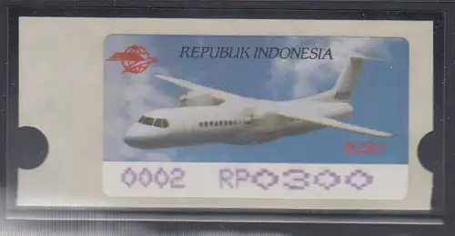 Indonesien ATM  Indonesia Air Show 1996, Flugzeug N250, violett, Mi.-Nr. 4.2 f