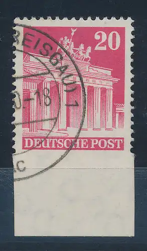 Bizone Bautenserie Nr. 85A Unterrandstück unten ungezähnt, gestempelt