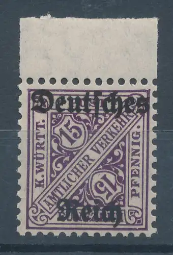 Deutsches Reich Dienstmarke Mi.-Nr. 59 Randstück **