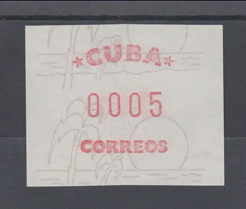 Cuba / Kuba  ATM Freimarke Briefmarkenbörse Sindelfingen 1984, Mi.-Nr. 3 **
