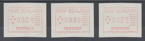 Neuseeland Frama-ATM 1. Ausgabe 1984, Tastensatz 3 Werte 24-30-35 , Mi.-Nr. 1 **