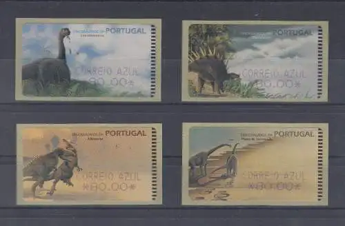 Portugal ATM Dinosaurier, 4 Motive  Druck SMD,  Mi.-Nr. 24-27.1 Z2 