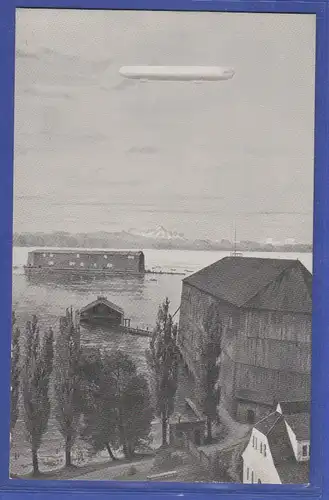 Original alte Zeppelin-Postkarte  "Manzell"  Gustav Eyb Kunstverlag Stuttgart