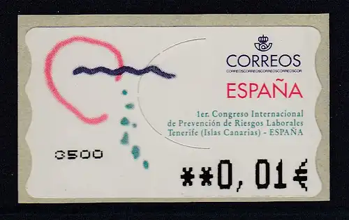 Spanien Kongress Teneriffa, Wert in € 5-stellig breit, Mi.-Nr. 119.4