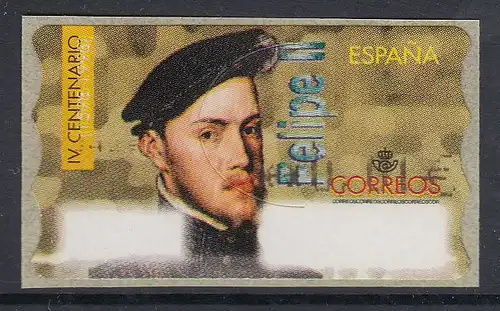 Spanien ATM Philipp II, Wert in € 5-stellig breit, Mi.-Nr. 109.4 