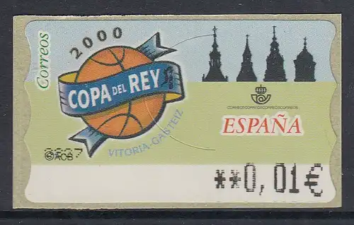 Spanien ATM COPA del REY, Wert in € 5-stellig schmal, Mi.-Nr. 38 F 3