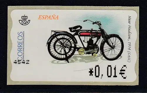 Spanien ATM Motorrad New Hudson, Wert in € 4-stellig schmal, Mi.-Nr. 79.1