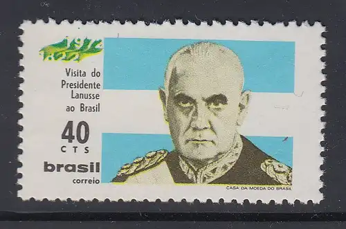 Brasilien 1972 Argentinien Präsident Lanusse  Mi.-Nr. 1308 **  Brasil RHM C-725