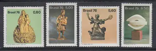 Brasilien 1976 Skulpturen, Mi.-Nr. 1570-1573 **  Brasil RHM C-964-967