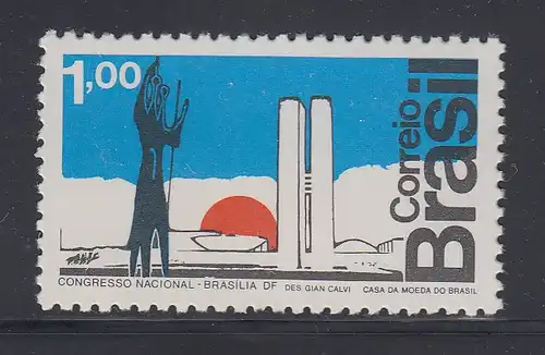 Brasilien 1972 Nationalkongress Brasilia, Mi.-Nr. 1350 **  Brasil RHM C-763